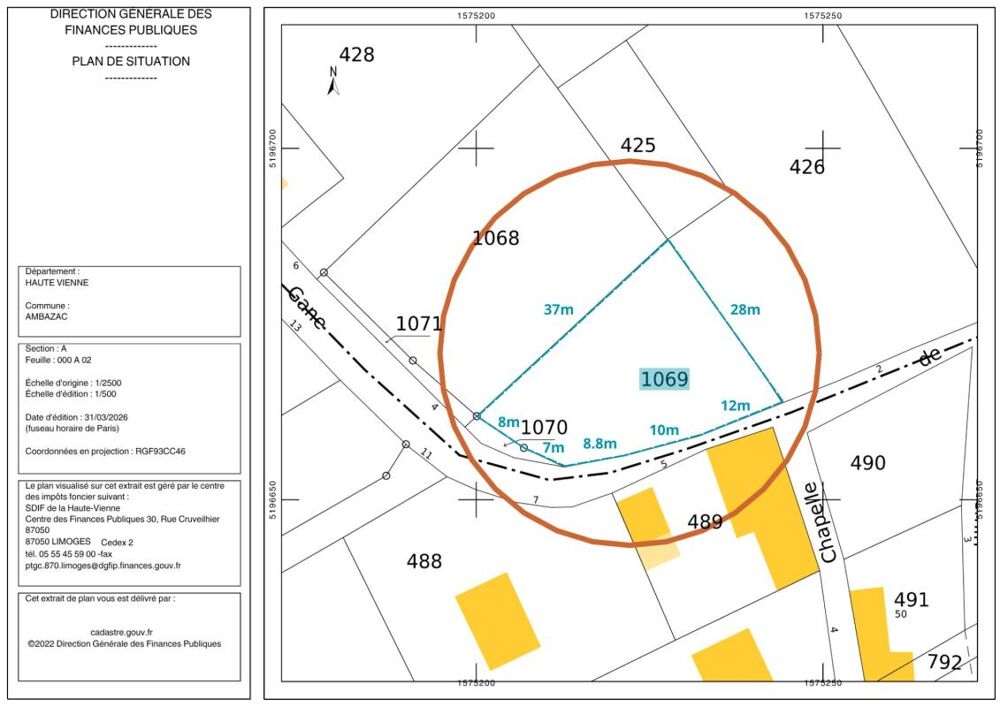 Vente Terrain ? Terrain constructible - Ambazac Ambazac