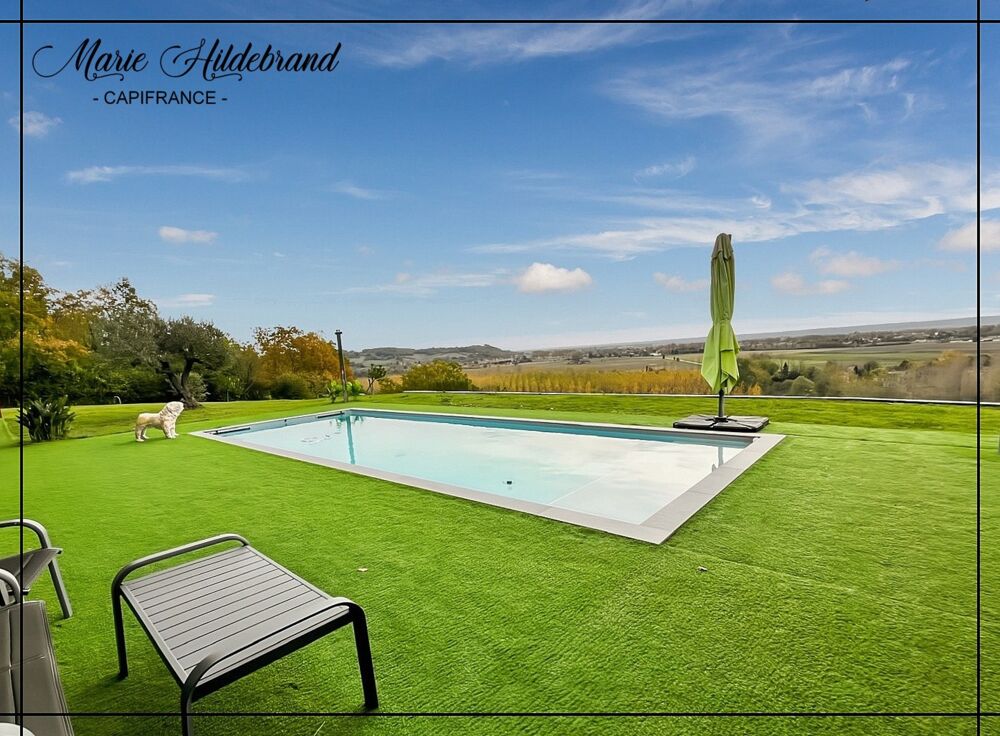Vente Maison PROPRIÉTÉ CONTEMPORAINE – VUE DOMINANTE, PARC DE PRÈS D'1 HECTARE & PISCINE Valence d agen