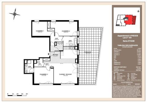  Appartement � vendre 4 pi�ces 109 m�