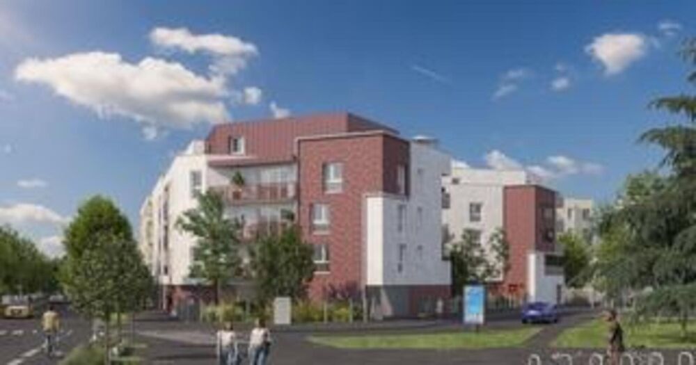 appartement T2 neuf à vendre SOTTEVILLE LES ROUEN (76), surface hab. 40.95 m2 + terrasse 6.38 m2