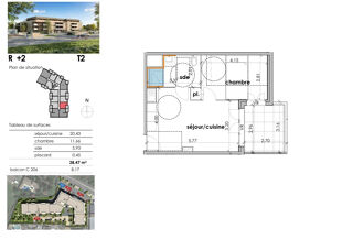  Appartement � vendre 2 pi�ces 38 m�