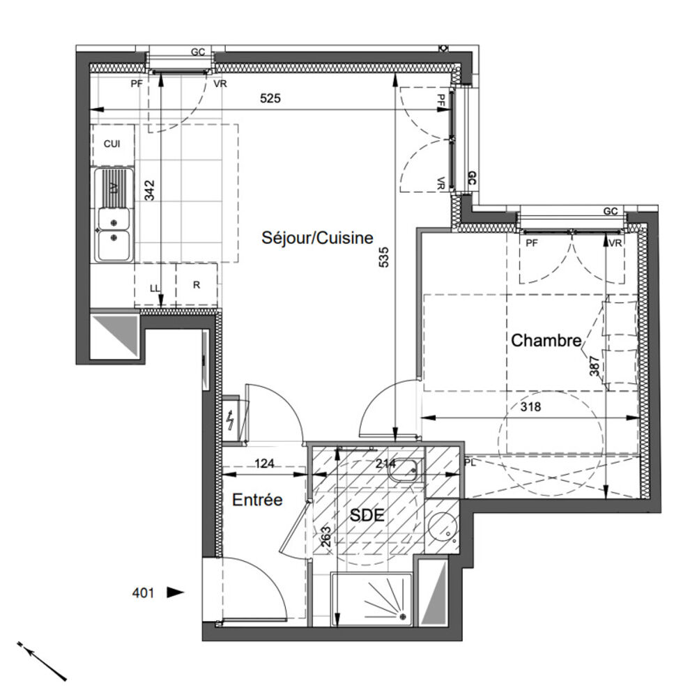 Vente Appartement LEVALLOIS PERRET 92 appartement T2 de 43 m au 4 tage/5 d'une coproprit ultra moderne de standing de 2024 Levallois perret