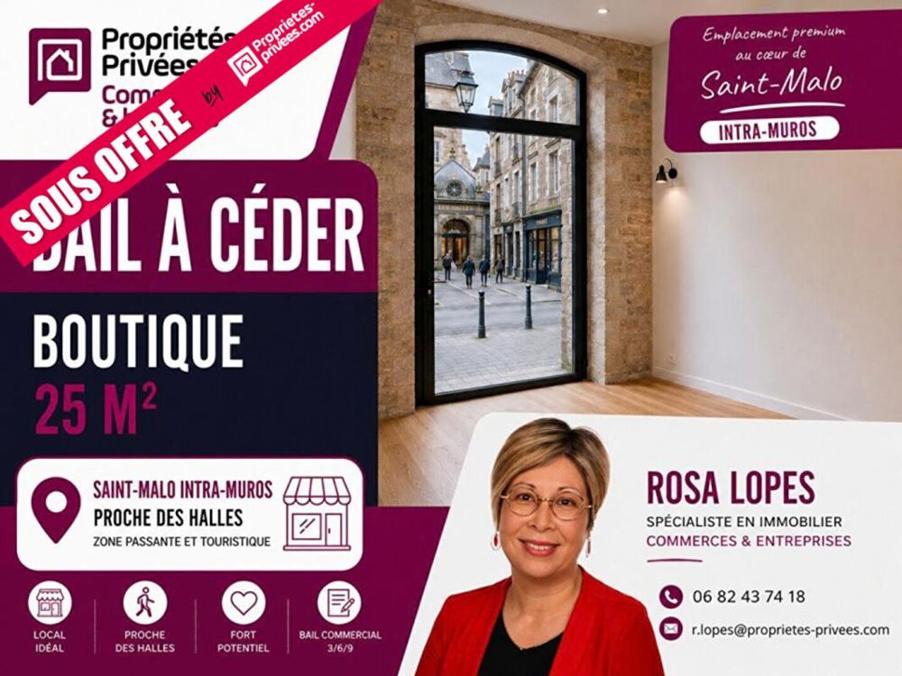   35400 SAINT MALO INTRA MUROS - LOCAL COMMERCIAL 25 M² 