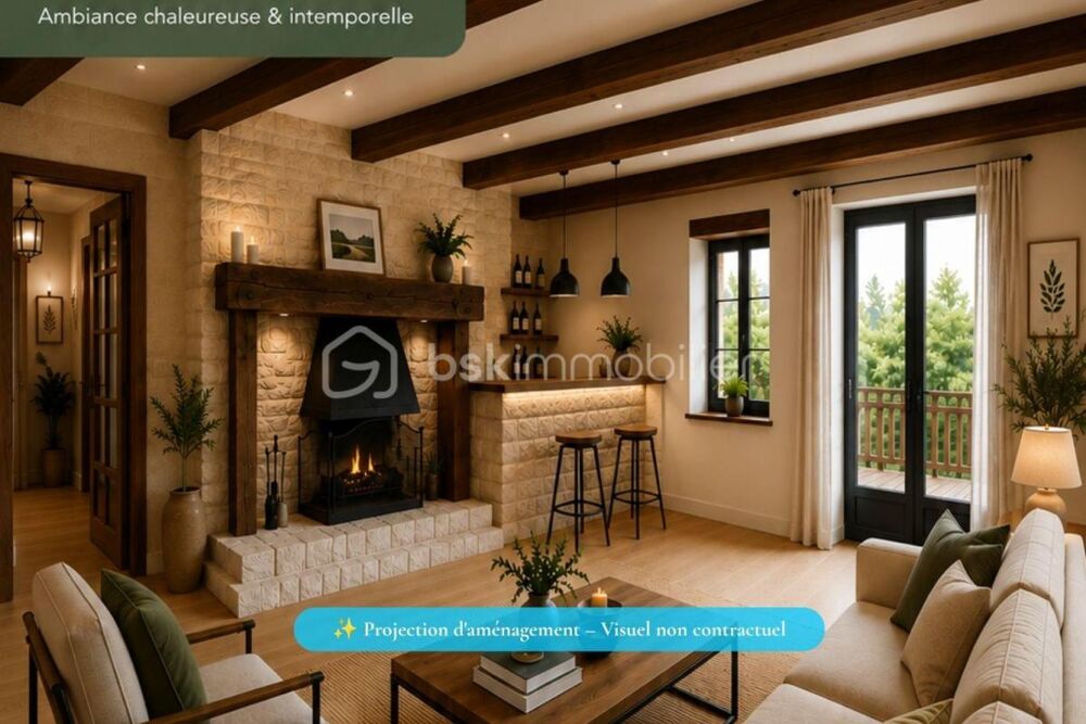 Maison en pierre 110 m² - 4 chambres - Terrain 1 835 m² - Hautefort 149 900 € FAI