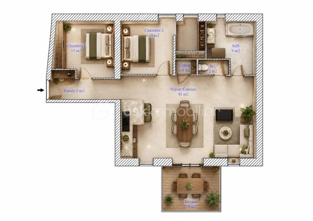 Vente Appartement Grand T3 à 1 km du Lac Xonrupt longemer