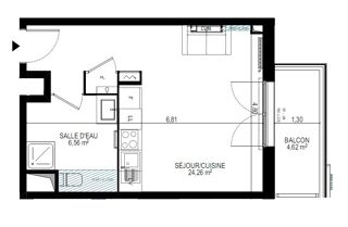  Appartement � louer 1 pi�ce 30 m�