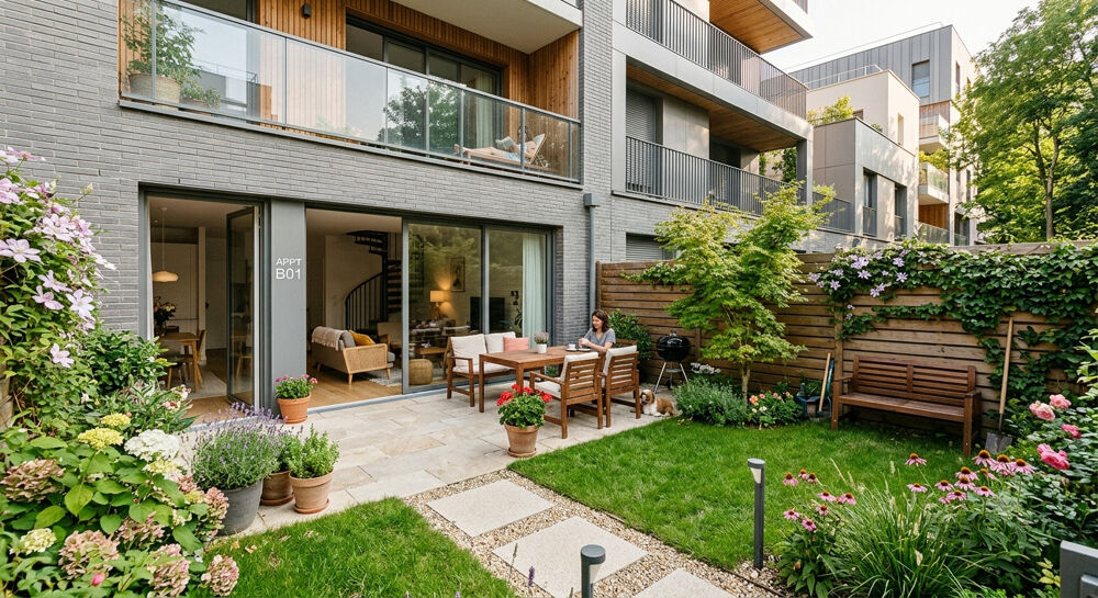Vente Appartement - RARE T4 en DUPLEX avec JARDIN PRIVATIF, BALCON, PARKING, PROCHE MÉTRO 13  - Clichy