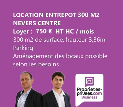 NEVERS CENTRE - LOCATION ENTREPOT 300 M&sup2; 750 58000 Nevers
