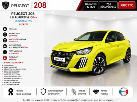 Peugeot 208 1&deg; Main / 1.2l puretech 100cv Version ACTIVE - 2025 Seulemen 2025 occasion Abbecourt 60430