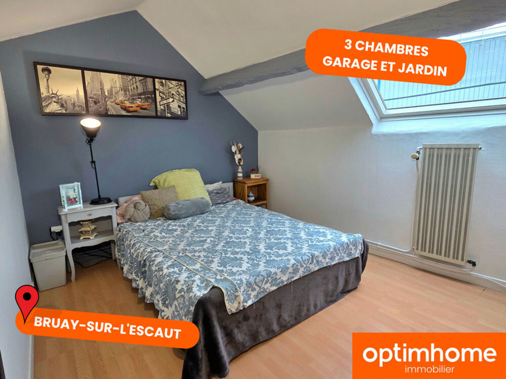 Bruay-sur-lEscaut  Maison 83,3 m²  Jardin  Garage 28 m²  Tram à 3 min