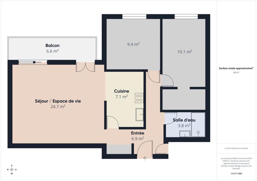 Vente Appartement AIX JAS DE BOUFFAN - T3 Lumineux - Performance Énergétique Exceptionnelle (Classe B) Aix en provence