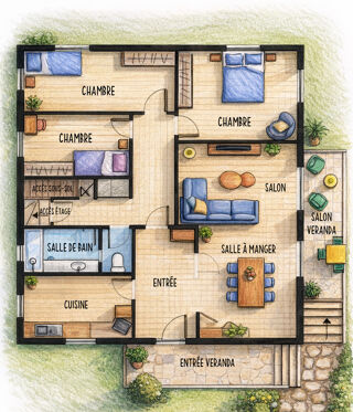  Maison � vendre 6 pi�ces 125 m�