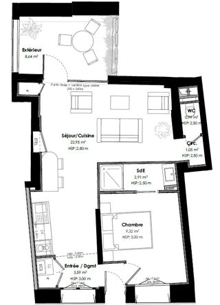  Appartement � louer 2 pi�ces 40 m�