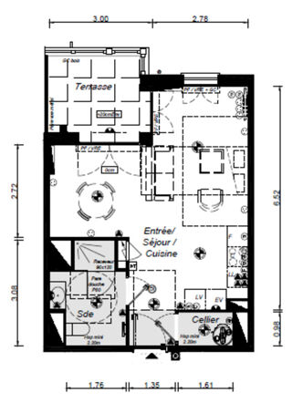  Appartement � vendre 1 pi�ce 36 m�