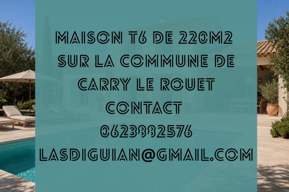 Vente Maison Maison Carry le rouet