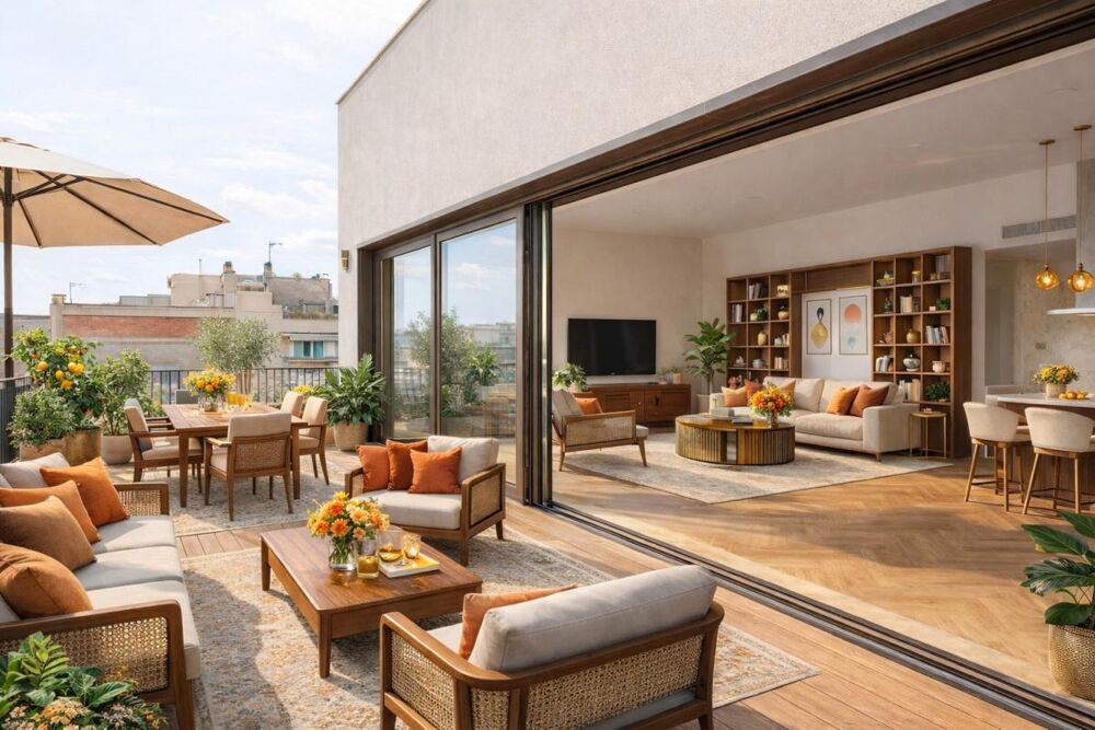 Dernier Etage, T4 d'exception de 100m2, 50m2 de Terrasses, entre Centre-ville, RER A & Bords de Marne