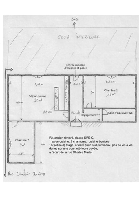  Appartement � louer 3 pi�ces 48 m�