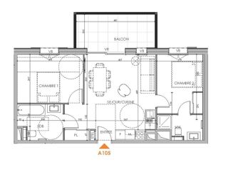  Appartement � vendre 3 pi�ces 56 m�