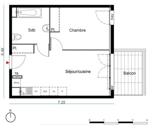  Appartement � louer 2 pi�ces 40 m�