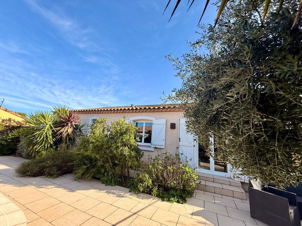 Maison plain-pied à RIEUX MINERVOIS 78m2 habitables, un gite de 50m2 sur terrain 725m2, piscine