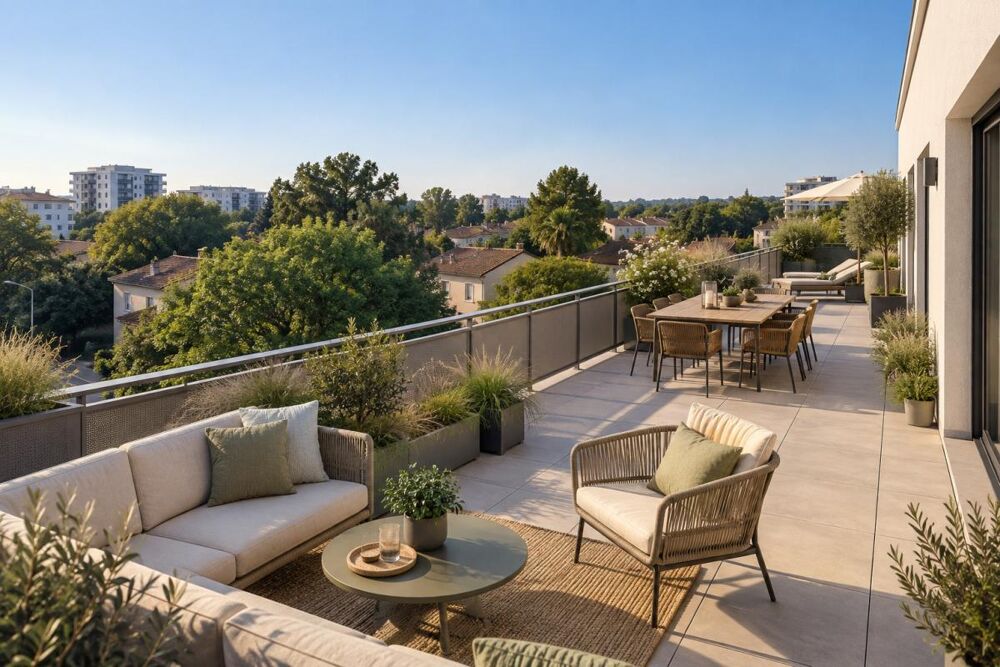Vente Appartement DERNIER ÉTAGE– 90 M² D'EXTÉRIEURS – TERRASSE + BALCON - 4 chambres - 2 parkings Begles