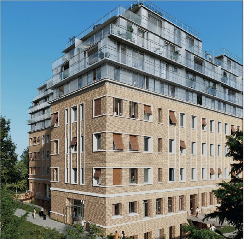 appartement T5 neuf à vendre PARIS 14e, surface hab. 102.60 m2 + balcons + jardin d'hiver 23.30 m2
