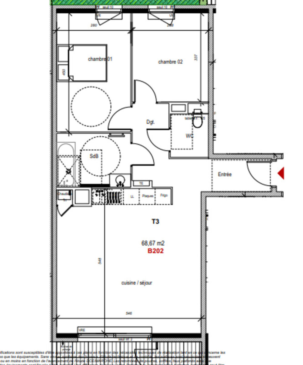 Vente Appartement Dpt Var (83),  vendre HYERES appartement T3 de 68,67 m - Jardin de 65m - terrasse 10.63m Hyeres