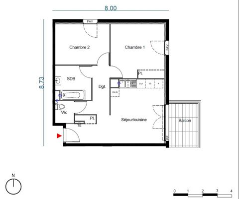  Appartement � louer 3 pi�ces 58 m�