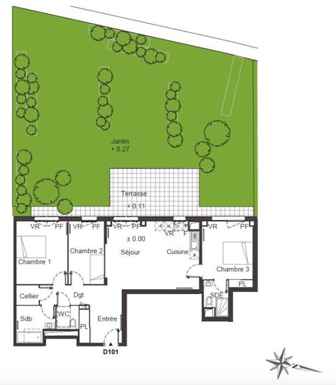  Appartement � louer 4 pi�ces 87 m�