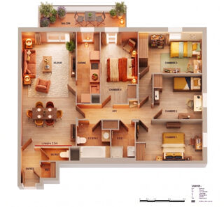  Appartement à vendre 5 pièces 104 m²