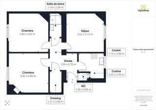  Appartement � vendre 3 pi�ces 60 m�