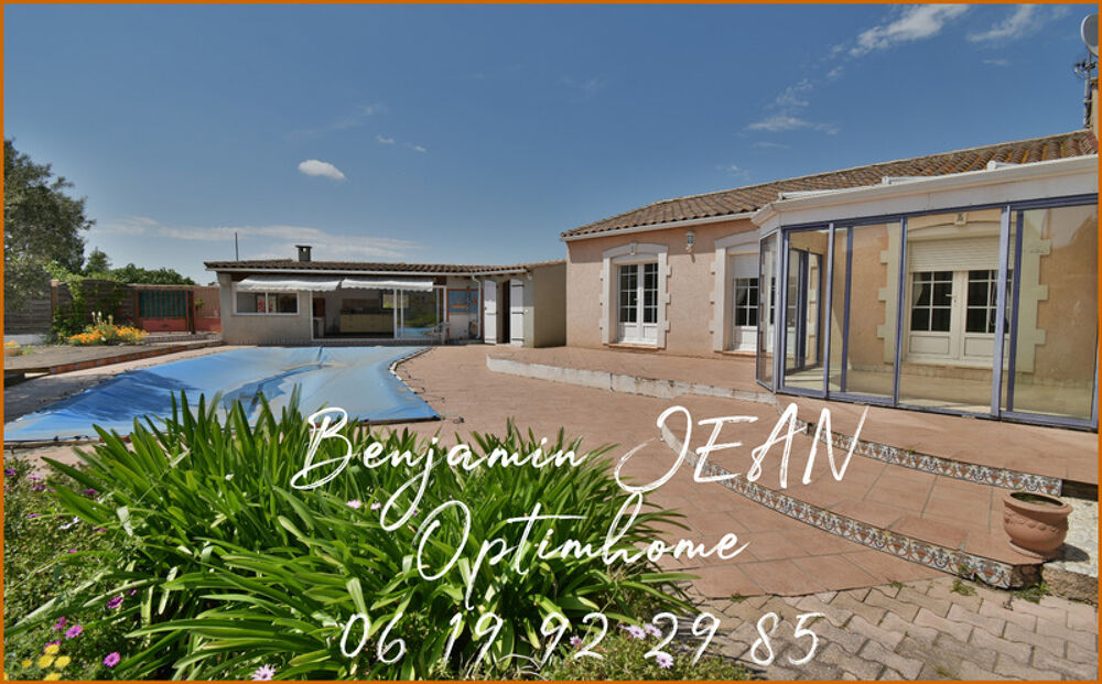Maison de plain-pied 166m² avec piscine sur 1200m² à Sérignan  Gros potentiel !