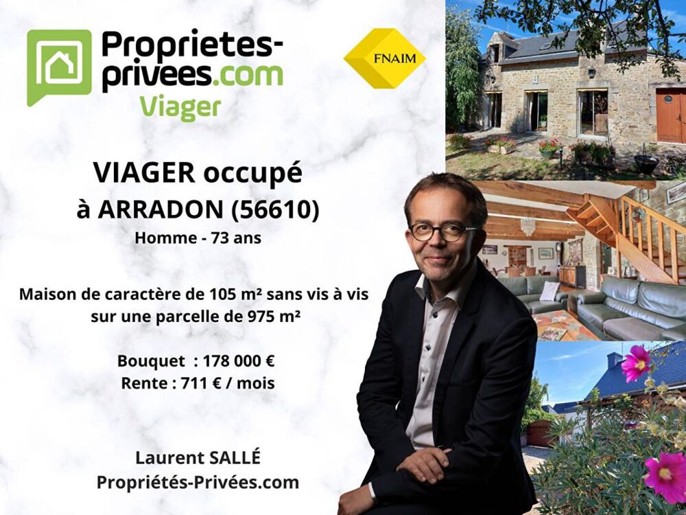Vente Maison VIAGER occupé - Maison de caractère des années 30, au calme et proche des commerces Arradon