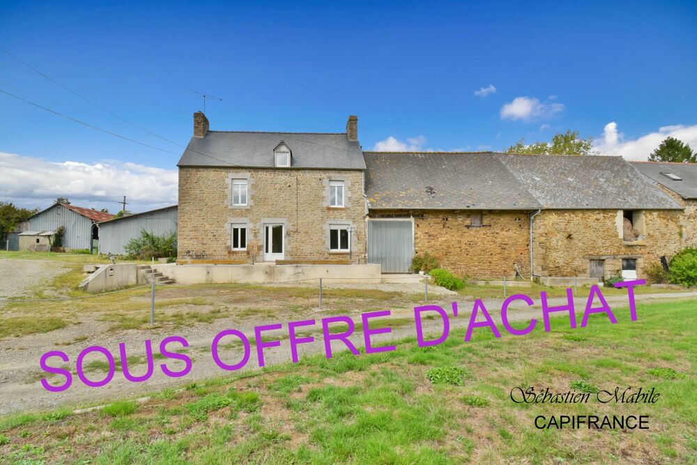 Ancien corps de ferme en pierre à vendre avec plusieurs bâtiments à Pleine-Fougères (35) en Bretagne en Baie du Mont Saint Miche