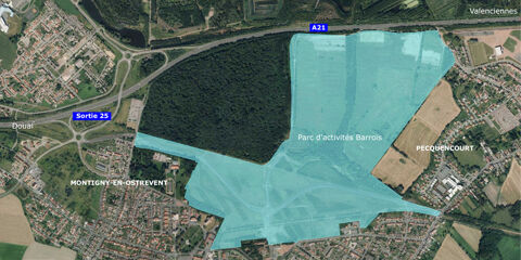Terrain industriel à vendre Douai / Valenciennes - 22 ha - Hauts-de-France 30000 59182 Montigny en ostrevent