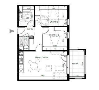  Appartement � louer 3 pi�ces 67 m�