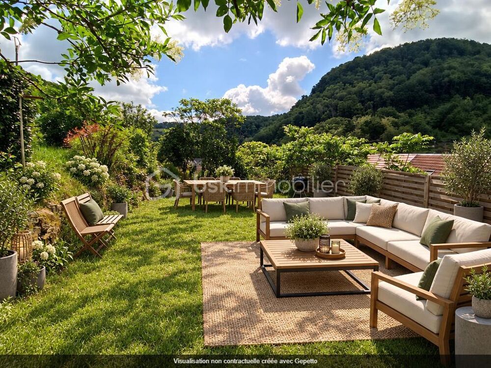 DANS UNE AMBIANCE CHALEUREUSE,GRAND APPARTEMENT T5 DUPLEX AVEC JARDIN ET VUE DOMINANTE!