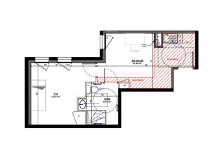  Appartement à louer 2 pièces 35 m²