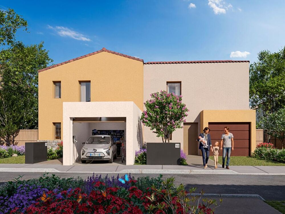 Maison T4 de 86,40m² avec garage & 1 stationnement sur une parcelle de 132,49m²