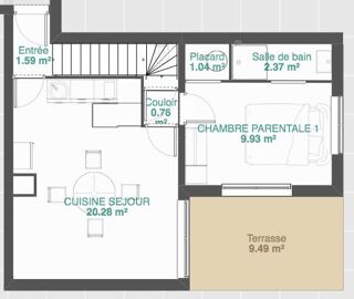  Appartement à louer 2 pièces 35 m²