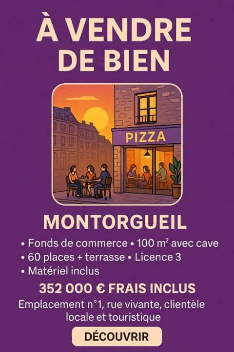 75002 PARIS -  RESTAURANT 60 COUVERTS, TERRASSE 352000 75002 Paris