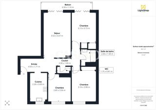  Appartement � vendre 4 pi�ces 83 m�