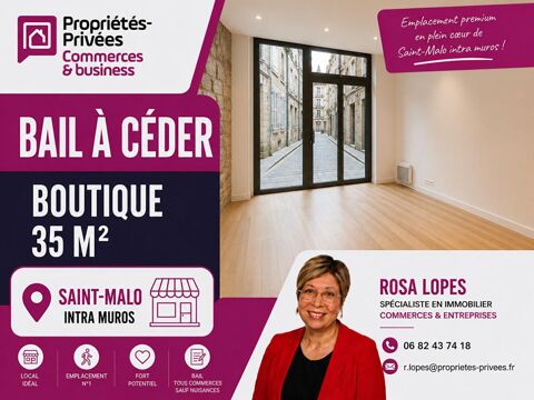 35400 SAINT MALO - INTRA MUROS - LOCAL COMMERCIAL 35 M&sup2; 137500 35400 Saint malo