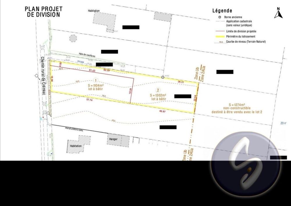 Vente Terrain Terrains constructibles hors lotissement Saint martin sur oust