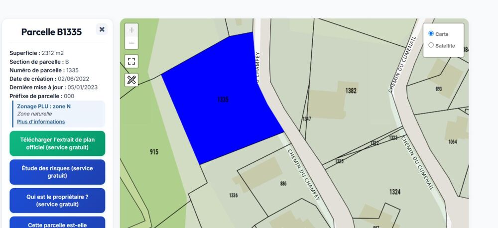 Vente Terrain Terrain non  constructible  Champagney 2312 m2 Champagney