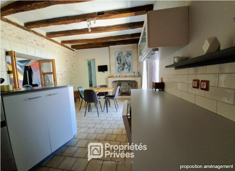 A VENDRE EN EXCLUSIVITÉ 37230 Fondettes, Maison de ville / Appartement 135m², 4/5 chambres, Cour fermée sécurisée, Stationnement