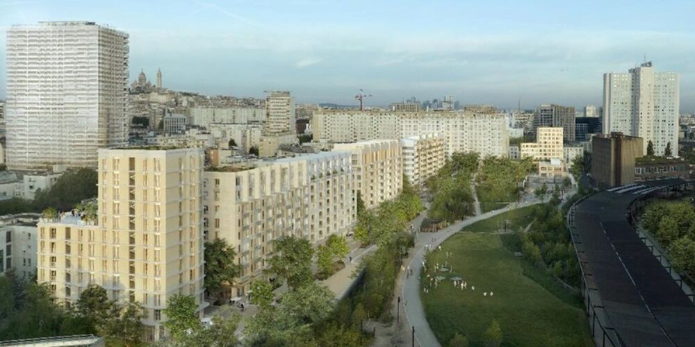 Vente Appartement appartement T4 neuf à vendre PARIS 18e, surface hab 72.20 m2 + 3 balcons d'une surface totale de 13.90 m2 Paris 18