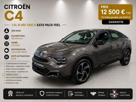 Citro&euml;n C4 1.5l B HDI 130cv BVA / EAT8 Pack FEEL GPS/CAMERA/CLIM idem 3 2023 occasion Abbecourt 60430