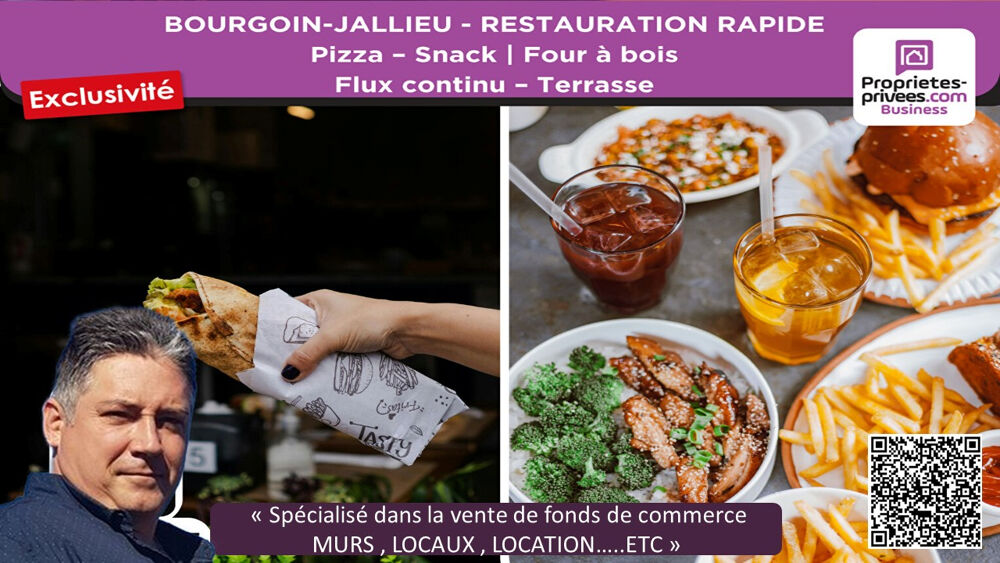   BOURGOIN-JALLIEU - RESTAURANT, SNACK, RETSAURATION RAPIDE, Terrasse 