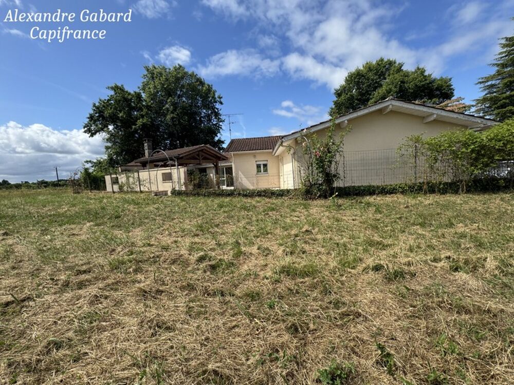 Vente Maison Axe La Réole-Langon - Maison de plain-pied - 5 chambres + bureau - Jardin 3 000 m² - 3 Garages La reole